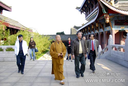 佛教-国际奥委会副主席于再清一行到大佛禅院视察调研