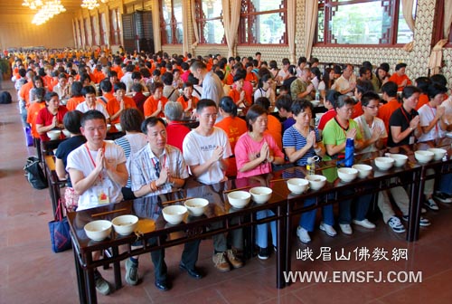 佛教-日照法师朝拜四大名山圆满结行会在峨眉山大佛禅院举行