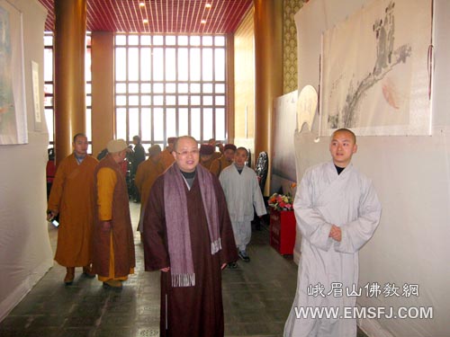 佛教-四川遂宁广德寺住持普正法师一行参访峨眉山大佛禅院