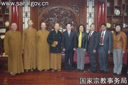 王作安-国家宗教局局长王作安会见台湾佛光山住持心培法师一行